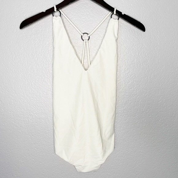NWOT MIKOH Kata One Piece Swimsuit Bone Small - Picture 1 of 6
